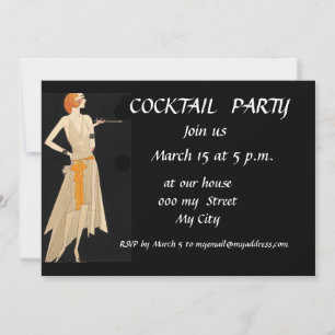 Cocktail Party Invitation Kaart