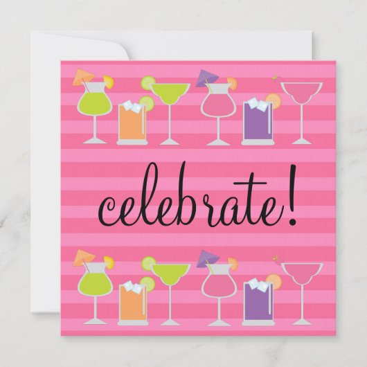 Cocktail Party Invitation Kaart (Voorkant)