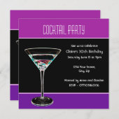 Cocktail Party Invitation Kaart (Voorkant / Achterkant)