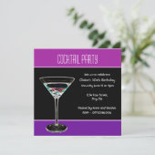 Cocktail Party Invitation Kaart (Staand voorkant)