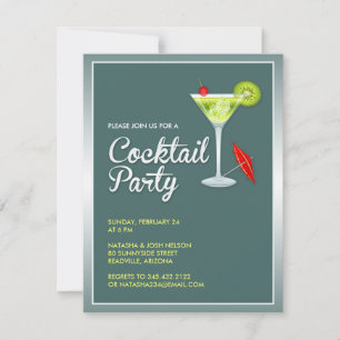 Cocktail Party Invitation Kaart