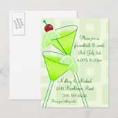 Cocktail Party Invitation Uitnodiging Briefkaart (Voorkant / Achterkant)