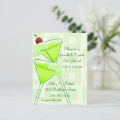 Cocktail Party Invitation Uitnodiging Briefkaart (Staand voorkant)