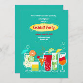 Cocktail Party Kaart (Voorkant / Achterkant)