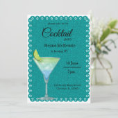 Cocktail party kaart (Staand voorkant)