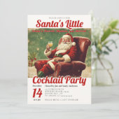 Cocktail Party  Kerstfeest Kaart (Staand voorkant)