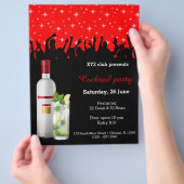 Cocktail party * kies achtergrondkleur flyer (Hand)
