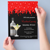 Cocktail party * kies achtergrondkleur flyer (Hand)