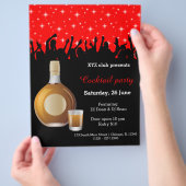 Cocktail party * kies achtergrondkleur flyer (Hand)