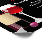 Cocktail party * kies achtergrondkleur poster (Hoek)