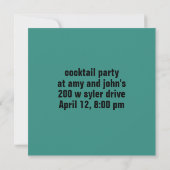 Cocktail Party Martini Glass Invitation (Dos)