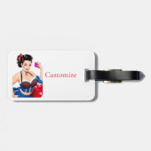 Cocktail Party Meisje Thunder_Cove Bagagelabel (Achterkant horizontaal)