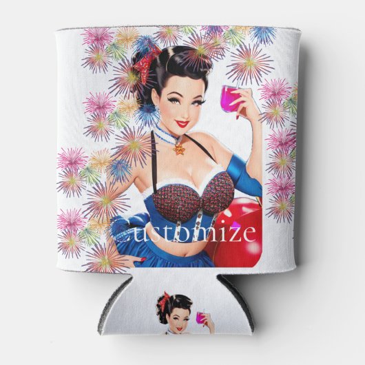 Cocktail Party Meisje Thunder_Cove Blikjeskoeler (Voorkant)