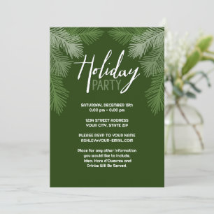 Cocktail Party met Rustic Tree Branches Holiday I Kaart