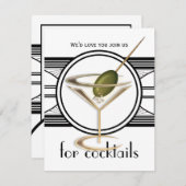 Cocktail Party petites invitations (Devant / Derrière)