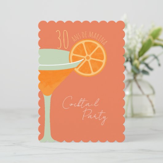 Cocktail Party Save The Date (Staand voorkant)