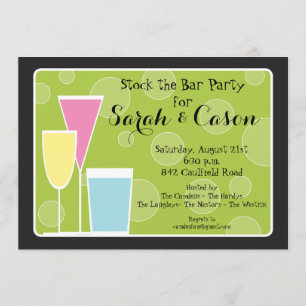 Cocktail Party Trio - Stock the Bar Invitation Kaart