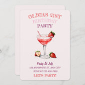 Cocktail personnalisé Invitation d'anniversaire (Devant / Derrière)