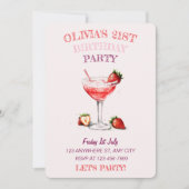 Cocktail personnalisé Invitation d'anniversaire (Devant)