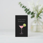 Cocktail Professional Bartender Carte de visite (Debout devant)