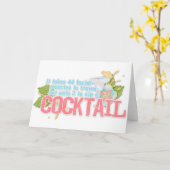 Cocktail quote kaart (Gele Bloem)