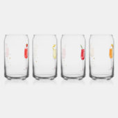 Cocktail Receptenset 4 Blikvorm Glas (Rechts)