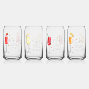 Cocktail Receptenset 4 Blikvorm Glas