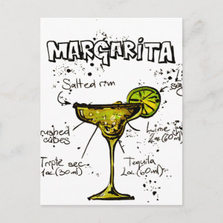 Cocktail Recipe Margarita Briefkaart