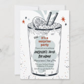 Cocktail retro drink thema 70e surprise Verjaardag Kaart (Voorkant)