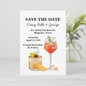 Cocktail Save The Date Trouw Uitnodiging (Staand voorkant)