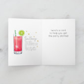 Cocktail Sea Breeze 21e Bonne carte d'anniversaire (Intérieur)