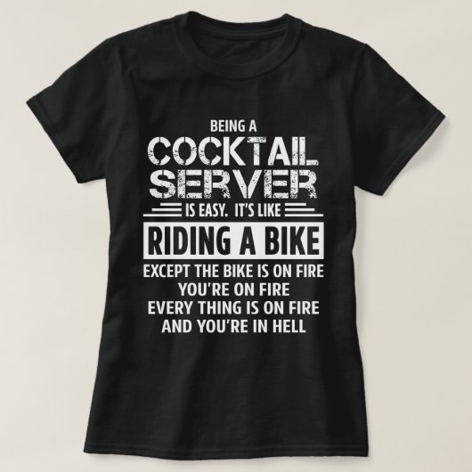 Cocktail Server T-shirt (Design voorkant)