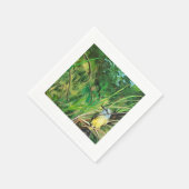 Cocktail servet met vogel (Hoek)