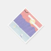 Cocktail servetten met een Sunset Mountain Scene (Hoek)