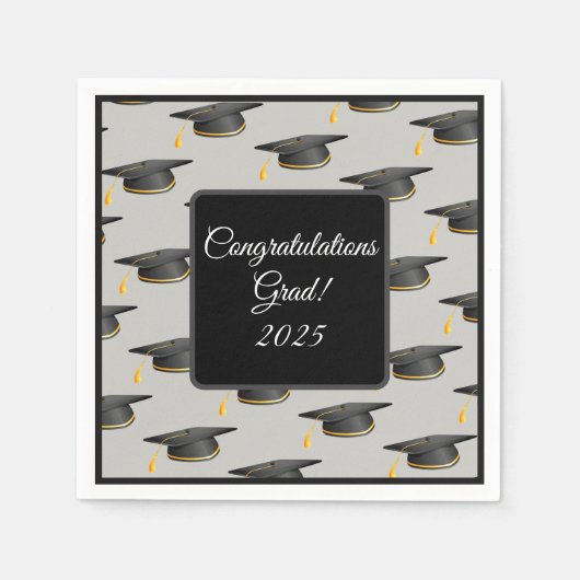 Cocktail Size-Graduation Cap servetten (Voorkant)