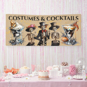 Cocktail skeletten dansen formele smoking Hallowee Spandoek