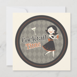 Cocktail Time Invitation Kaart