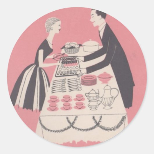 Cocktail Time Ronde Sticker (Voorkant)