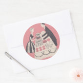 Cocktail Time Ronde Sticker (Envelop)