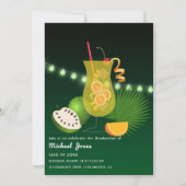 Cocktail tropical Graduation Party Invitation (Devant)