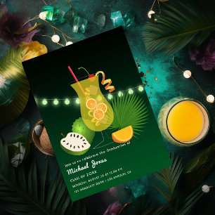 Cocktail tropical Graduation Party Invitation