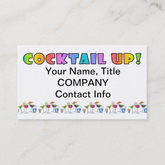 COCKTAIL UP ! CARTES DE VISITE (Devant)