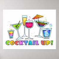 COCKTAIL UP ! COCKTAIL VERRES POSTERS & IMPRIMANTE