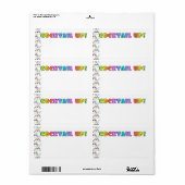 COCKTAIL UP ÉTIQUETTE (Feuille entière)