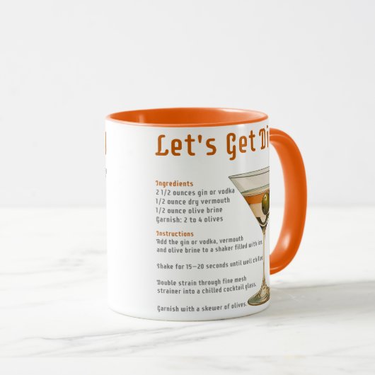 Cocktail uur Laten we vies Martini recept Mok (Voorkant rechts)