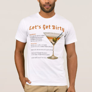 Cocktail uur Laten we vies Martini recept T-shirt