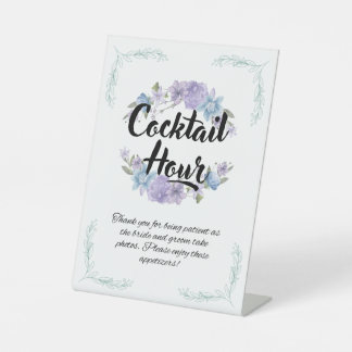 Cocktail Uur Trouwbord Reclamebord Met Voetstuk