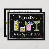 Cocktail Variety Recipcard Briefkaart (Voorkant / Achterkant)