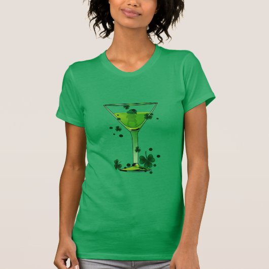 Cocktail vert Jour de la Saint Patrick avec tshirt (Devant)