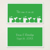 Cocktail vert mariage événement billet de boisson  (Devant & derrière)